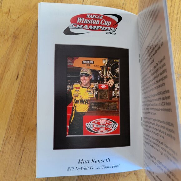 NASCAR WINSTON CUP AWARDS CEREMONY PROGRAM 2003 MATT KENSETH - Picture 2 of 4